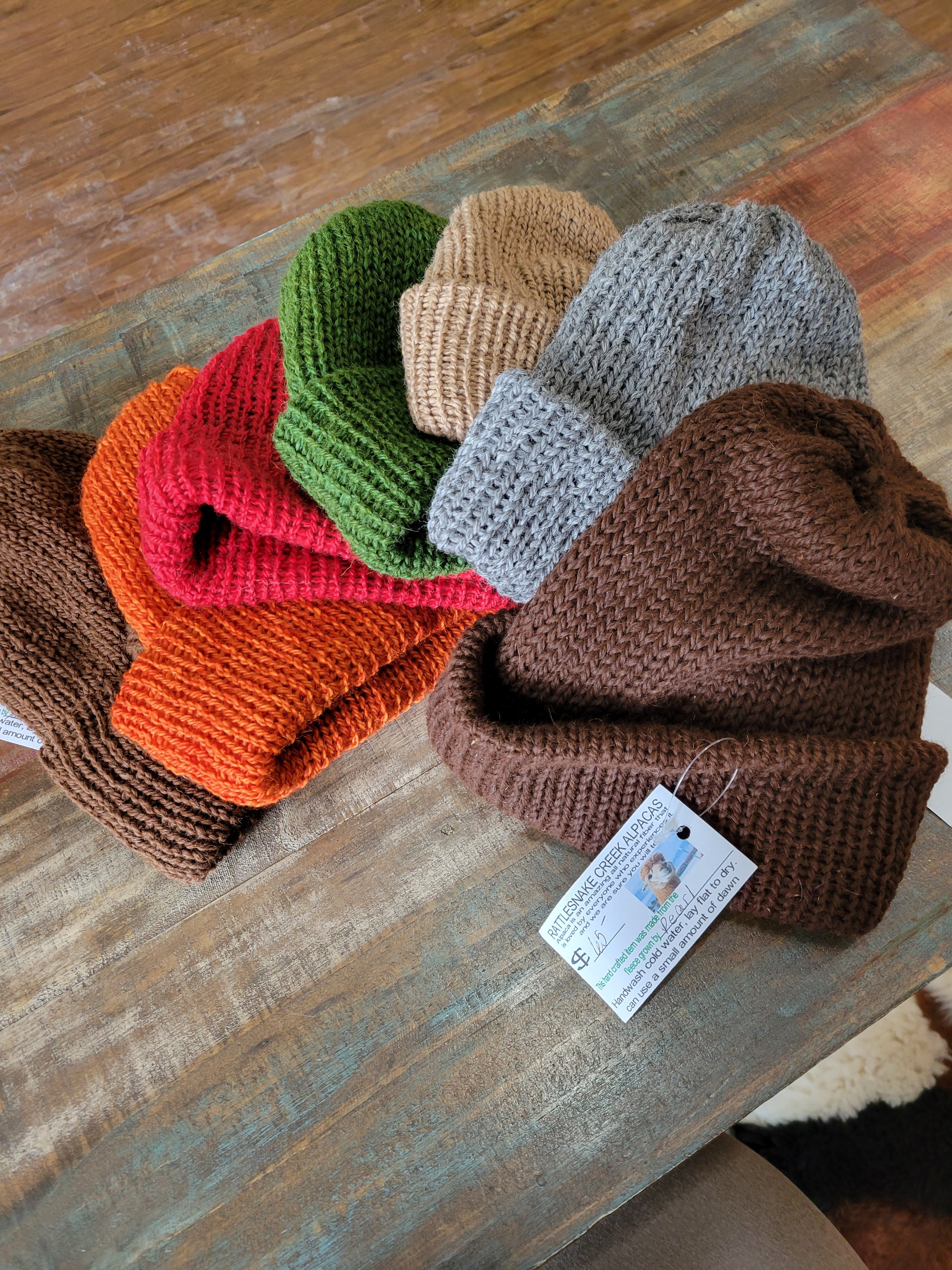 Alpaca hat? Unisex Midweight Handmade Alpaca Knit Hat - Made in the USA main image 3